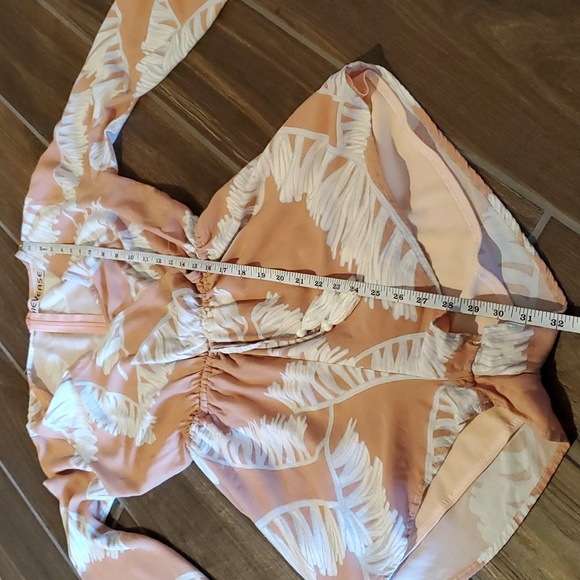 Reverse Blush Pink V Neck Long Sleeve Romper Women S - Picture 10 of 10